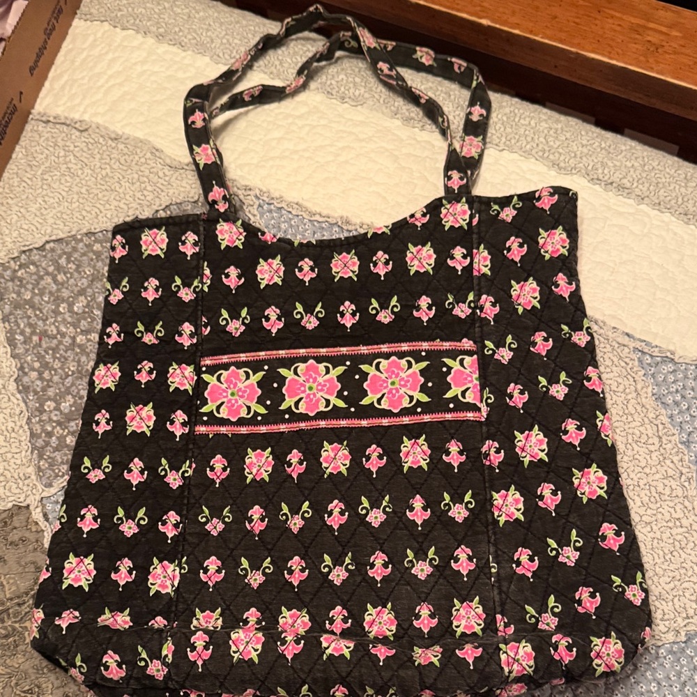 Chic Floral Quilted Tote Bag